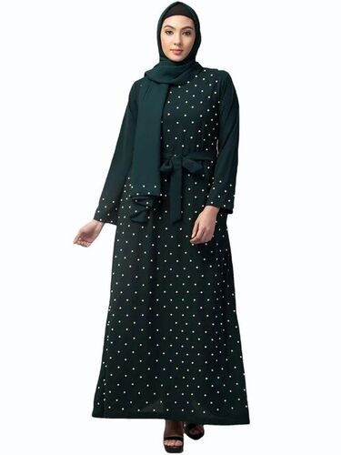 Embroidered Polka Dot Ladies Abaya