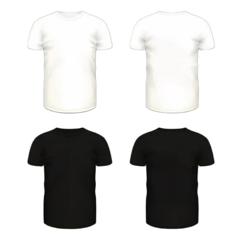 Half Sleeves Plain T Shirt For Men - Cotton, Sizes L/M/S/XL, White | O-Neck, Stylish and Comfortable