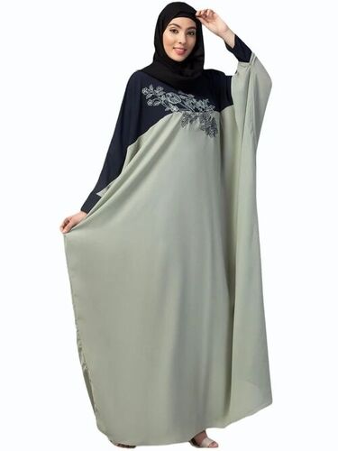 Hand Embroidery Long Sleeve Ladies Abaya - Cotton, All Size | Anti Wrinkle, Comfortable, Washable