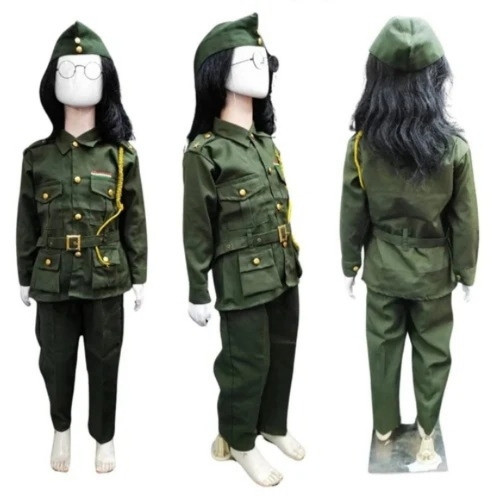 National Leaders Costume - Cotton Multicolor | Vibrant Colors Comfortable Fit Lightweight Fabric Stylish Design Flexible Material Thematic Patterns Sparkling Embellishments Twirl Friendly Eye-Catching Appearance Performance Ready