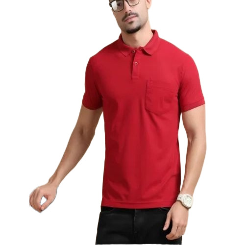 Red Collar T Shirt