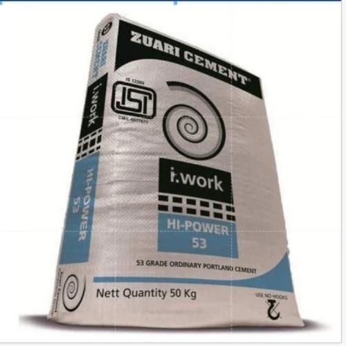 Zuari Cement 53 Grade Ordinary Portland Cement - Grey, High Early Strength, Acid-Proof, Corrosion Resistant