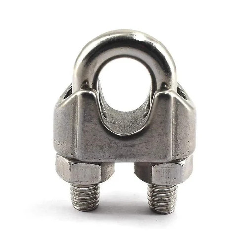 Mild Steel U Bolt Type Wire Rope Clamp 6Mm - Color: Silver