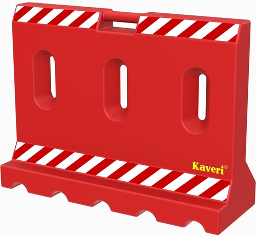 1 Meter Plastic Road Barriers - Color: Red