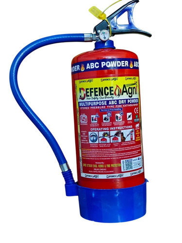 ABC Fire Extinguisher 4 Kg - Mild Steel, Red, Wall Mounted, 1A Fire Rating, ISI Approved