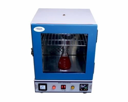 Bench Top Microlab Incubator - Stainless Steel, 30x30x30 cm, Blue | 2 Shelves, 350V Power, 100L Chamber Volume