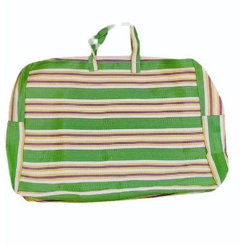D Cut Handle Recycled Stripe Plastic Shopping Bags