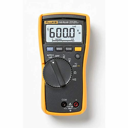 Fluke 110 True Rms Digital Multimeter - Plastic, Standard Size, Black | Battery Powered, Durable, Long Lasting