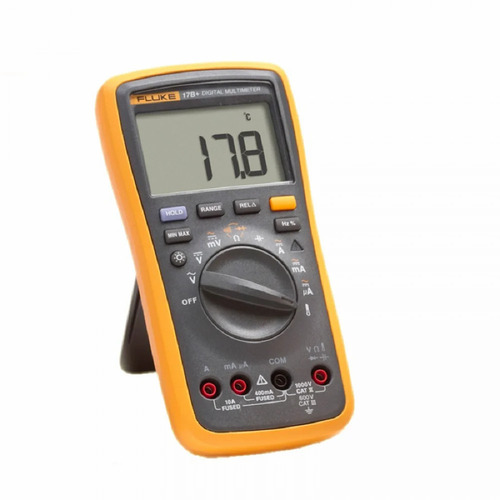 Fluke 17b Digital Multimeter - Plastic, Standard Size, Black | Battery Powered, Industrial Use, Durable