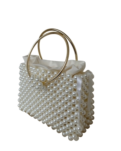 Handmade Pearl Round Grace Beaded Bag