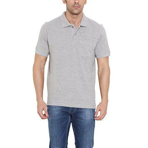 Mens Polo T-Shirt - Color: Grey