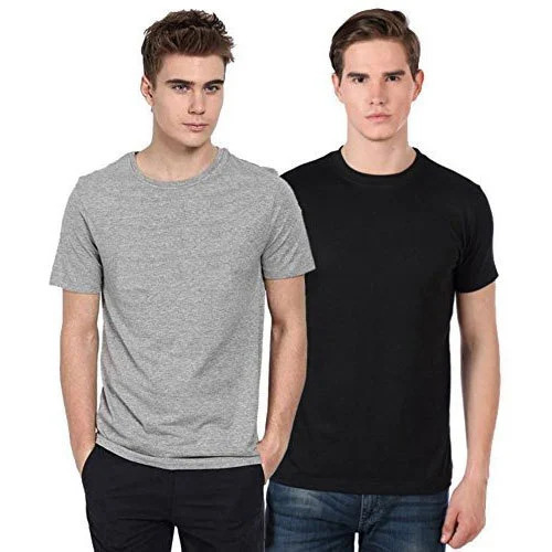 Mens Round Neck T-Shirt - Color: Grey