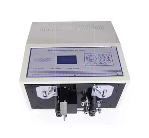ST-02D 4.5mm Single Lane Wire Cutting Stripping Machine - Metal, White Black, 220V, PLC Control, Automatic, High Efficiency