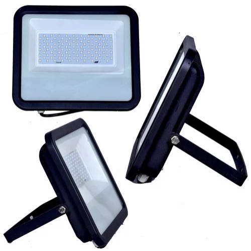 100w Led Flood Light - Metal & Glass Black & White IP65 | Energy Efficient Shock Heat Crack Resistant Cool White LED