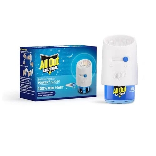 All Out Ultra Power + Slider Mosquito Repellent Refill - Compact 45 ml, Power+ Technology | Indoor Room Coverage, Mosquito Protection
