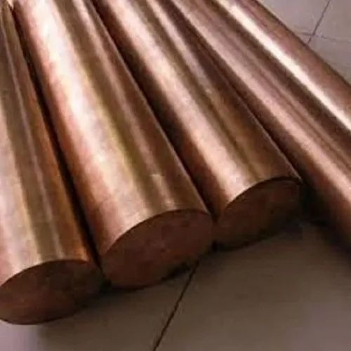 Beryllium Copper C17510 Rods - Copper, Round Shape, Custom Size, Golden Color, C17200 Grade