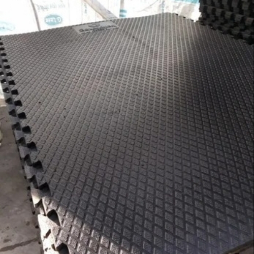 Bubble Pattern Black Cattle - Dairy Cow Mat