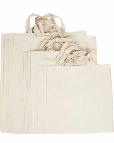 Canvas Tote Bags - Canvas, Customized Size, White | Open Shoulder Bag with Handles