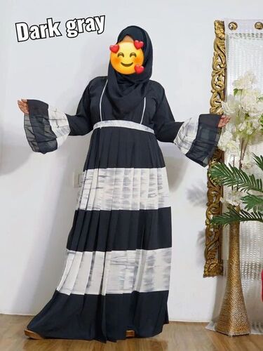 Dark Gray Ladies Abaya
