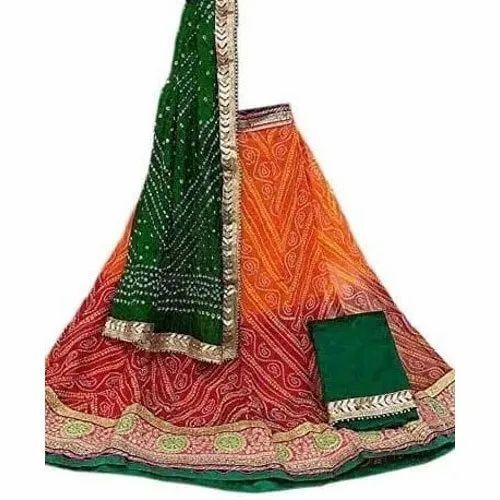 Fancy Bandhani Silk Lehenga Choli