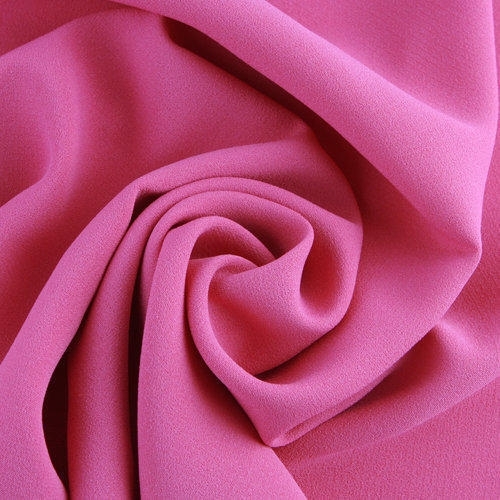 Pink Color Plain Polyester Blend Fabrics