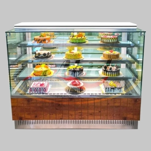 Stainless Steel Rectangular Food Display Counter For Bakary