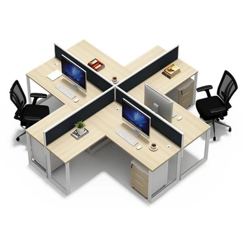 Wooden 4 Seater Cubicle Office Workstation