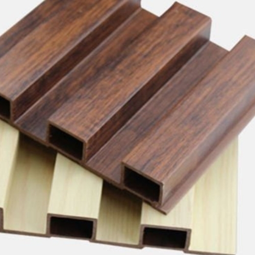 Wpc Louver Wall Panel - Wood Plastic Composite Customized Size Brown/Teak/Walnut | Durable UV Resistant Water & Termite Proof