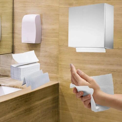 100 Pulls M Fold Tissue Paper - Standard Size, White | Hygienic, Eco Friendly, For Home, Office & Hotel