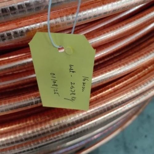 16mm Electrolytic Grade Copper Wire - Copper 16mm, Reddish-Brown | Flexible Installation, Corrosion Resistant, Smooth Surface
