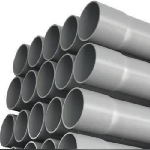 4.5 Inch PVC Round Grey Pipe - Corrosion Resistant Leak-Proof Joints Smooth Inner Surface