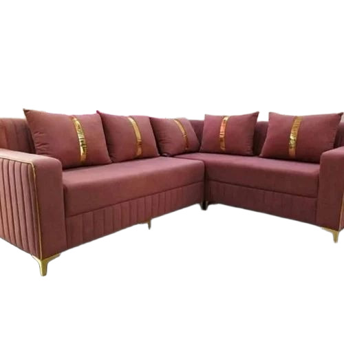 5 Seater Sofa Set - Wood, Multisizes, Pink | Durable, Termite Proof, Strong Flexible