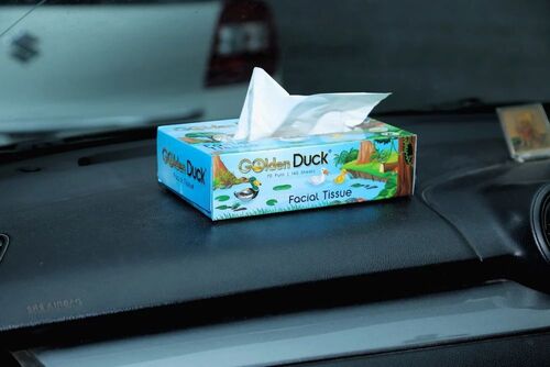 70 Pulls 2 Ply Soft Facial Tissue Paper - Standard Size, White | Hygienic, Eco Friendly, For Home, Office & Hotel