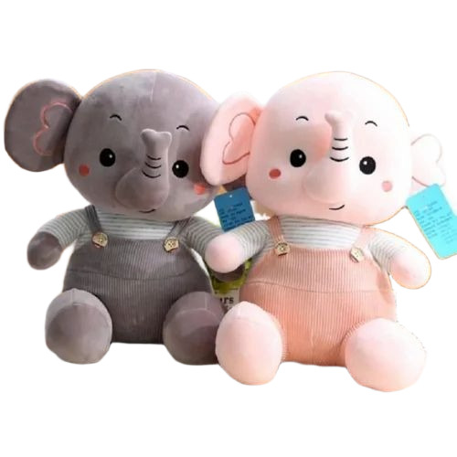 Elephant Soft Toy - Plush Material, 40 cm, Multicolor | Soft and Fancy Plush Stuffed Toy