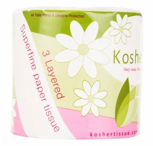 Kosher Toilet Roll 3 Ply - 100 Gms, White Eco Friendly Roll | Hygienic Bathroom Use