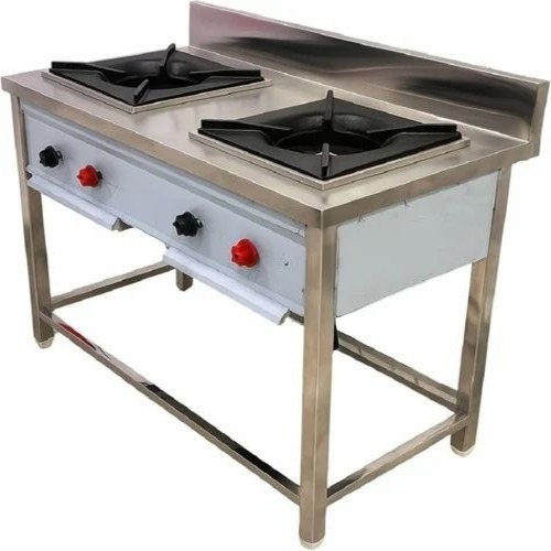 2 Burner Ss Commercial Gas Stove