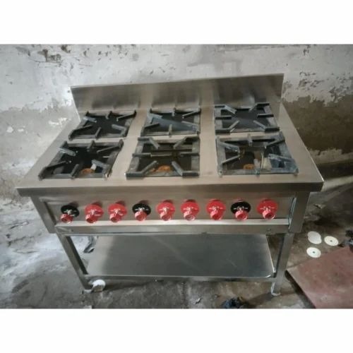 6 Burner Ss Commercial Gas Stove