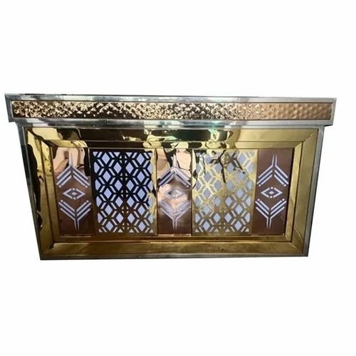 6 Feet Ss Wedding Catering Counter - Stainless Steel, Polished Silver, Single Side Buffet | 1 Shelf, Metal Kitchen Use
