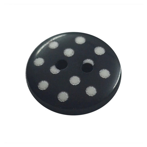 Black Laser Polyester Button