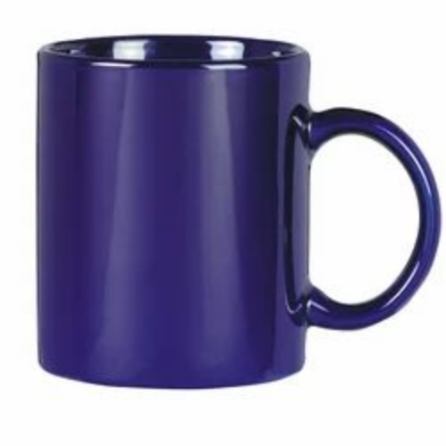 Blue Color Promotional Ceramic Coffee Mugs - Ceramic, 12 oz, Deep Blue | Spill-Proof Lids, Ergonomic Grips, Chemical-Free