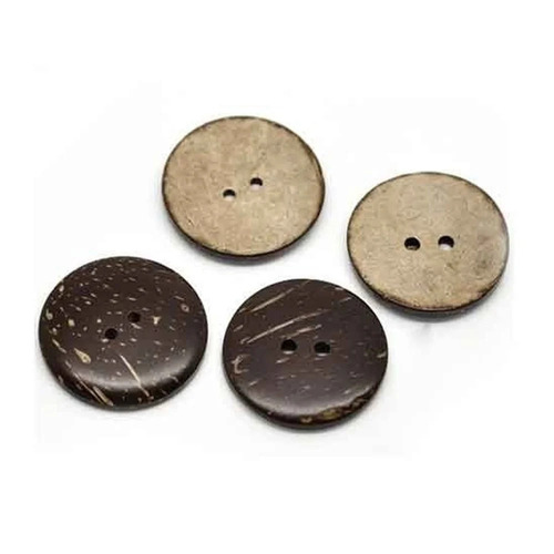 Designer Coconut Shell Button - Color: Brown