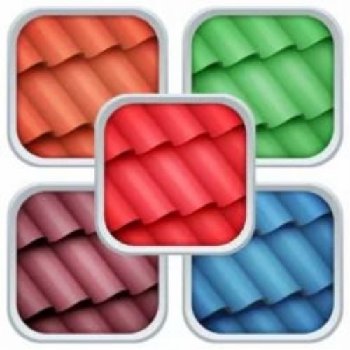 Multi Color House Roof Top Cut