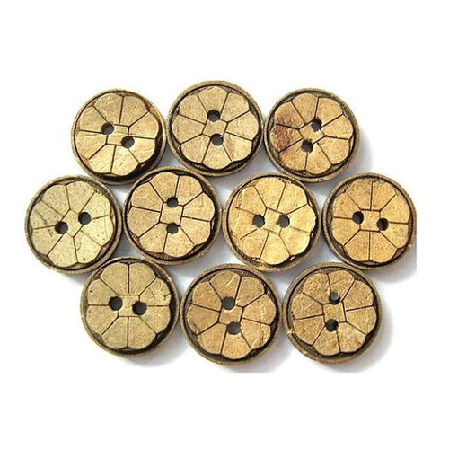 Natural Round Coconut Shell Buttons
