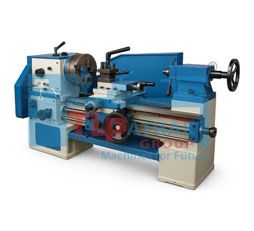 Semi Gear Head Lathe Machine - Metal Blue White 440V PLC Control | Semi Automatic High Efficiency Stable Performance