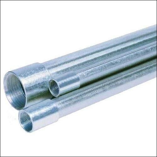 Stainless Steel Round GI Pipe - Silver Polished Finish Corrosion Resistant Earthing Pipe