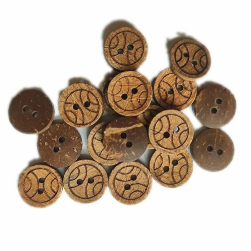 22L Brown Coconut Button