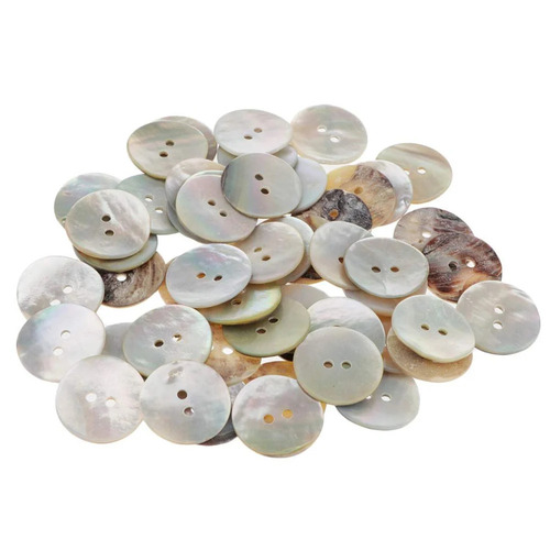 22L Off White Shell Button