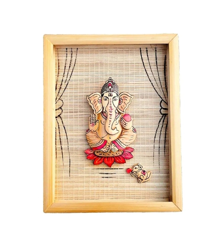 Bamboo Craft Wall Frame - Color: Natural Brown