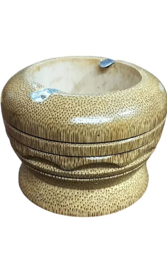 Bamboo Handicraft Cigarette Ashtray - Features: Lightweight