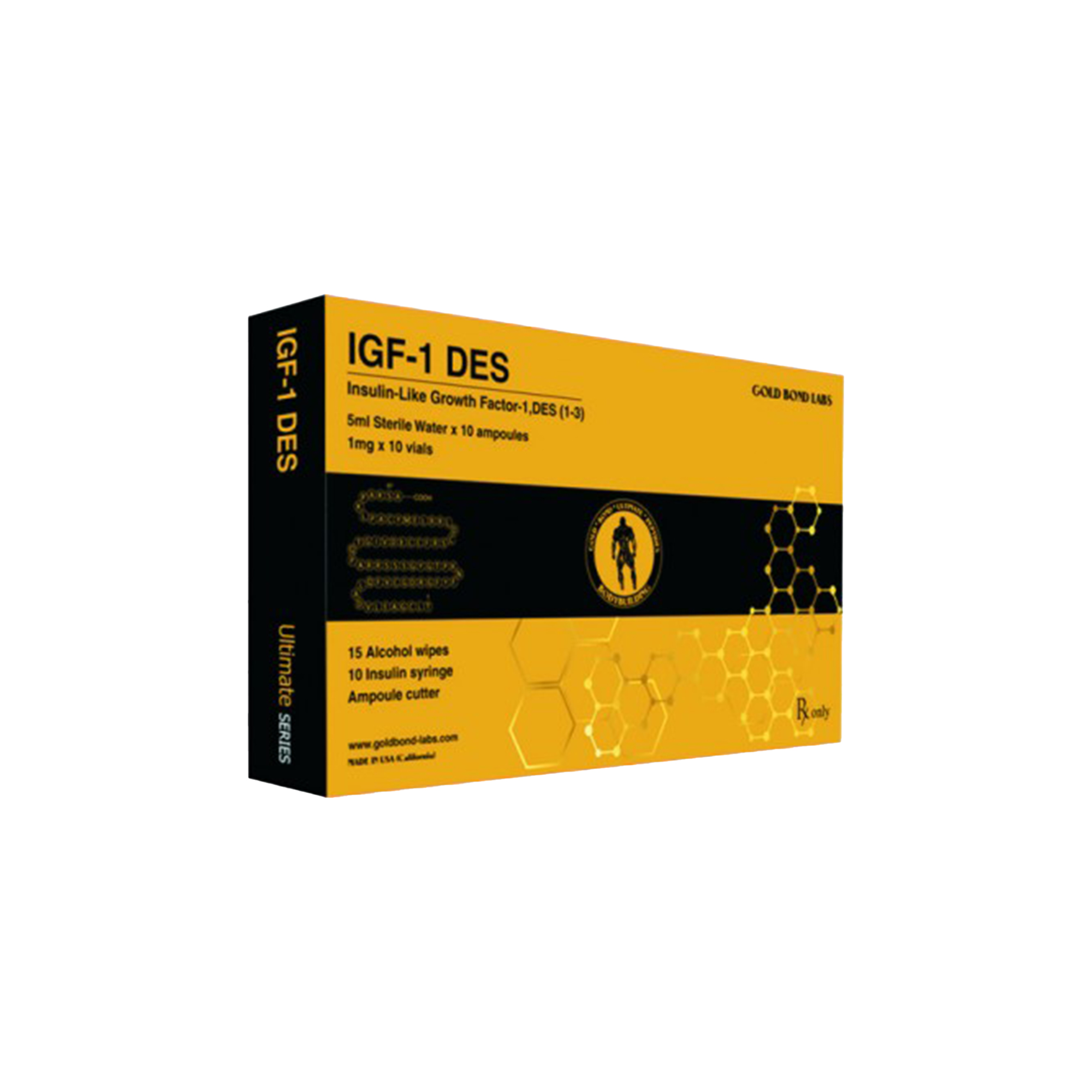 Igf Des Injections - 1mg x 10 Vials Injectable Solution, Prescription Muscle Building Peptide